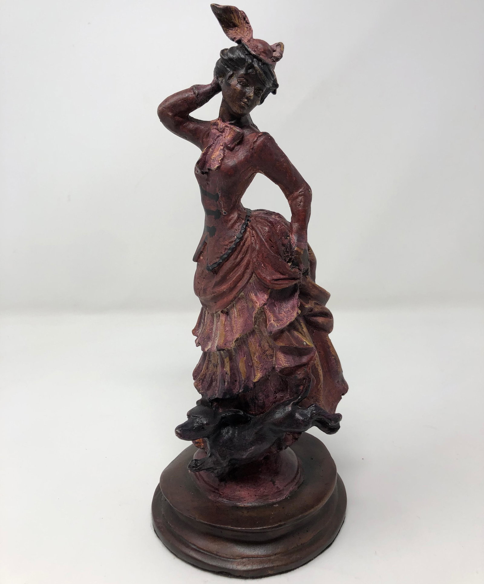 Bronze lady 165230 1023-165230 BRONZE LADY 35: 9.75in 4in, 3.5in at shoulders approx measurements; Shipping cost: $19, Different rate(s) to California, Alaska Hawaii and all international apply.