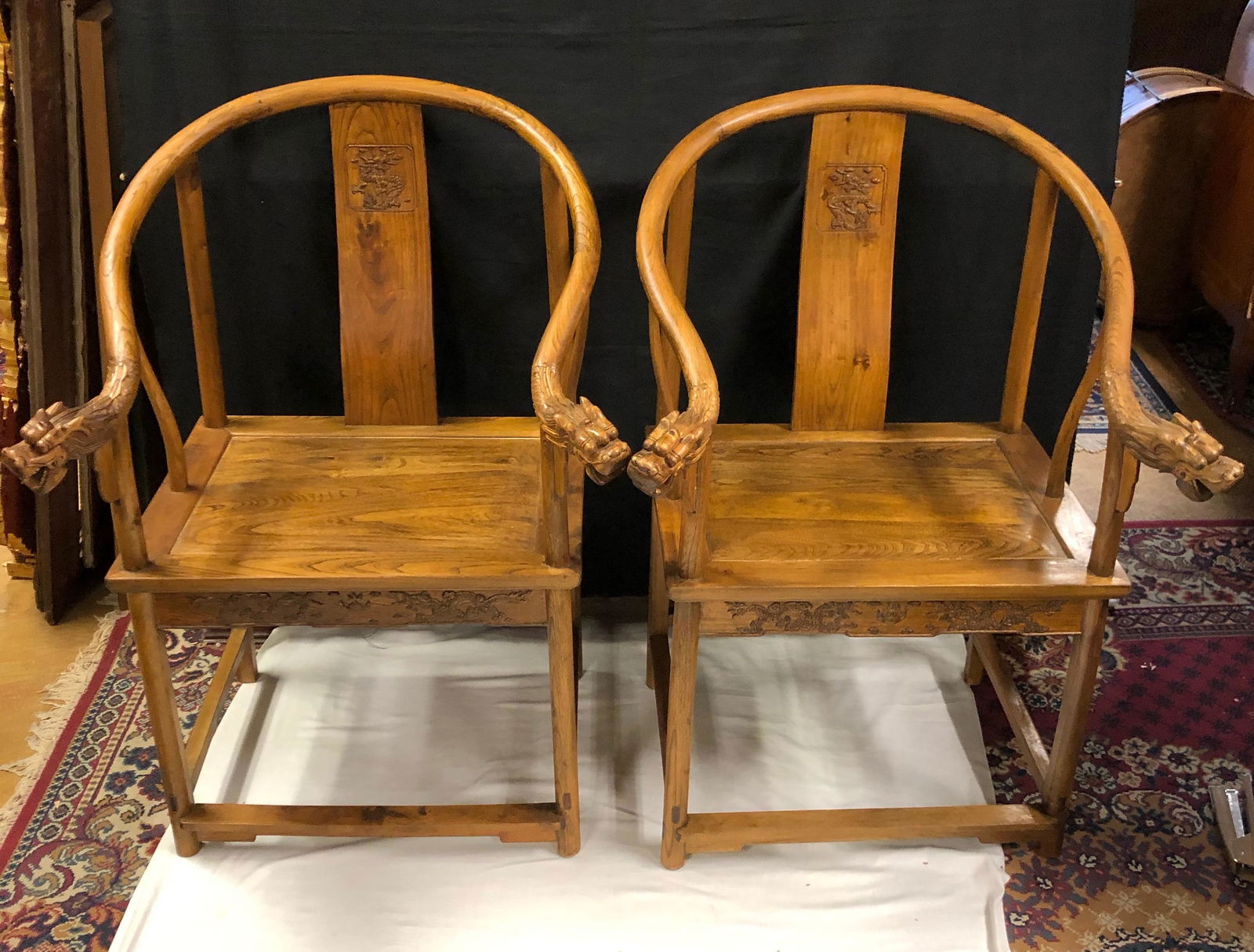 CHINESE DRAGON CHAIRS set of TWO (1 of 18)