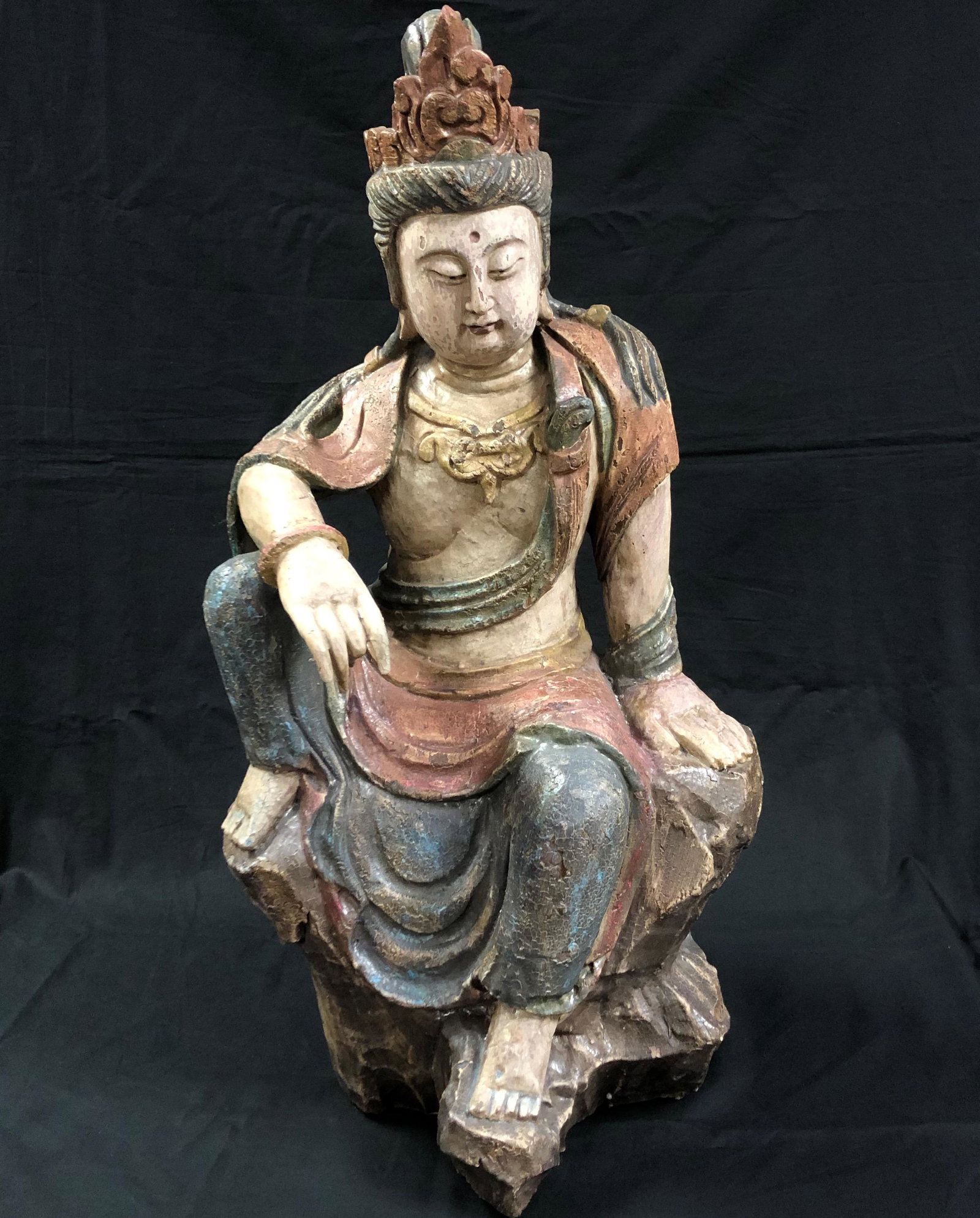 Seated Buddha 28 x 13: Seated Buddha. 28 x 13 Inches approx; Material: Terracotta. Shipping cost: $150. Different rate to California, Alaska and Hawaii