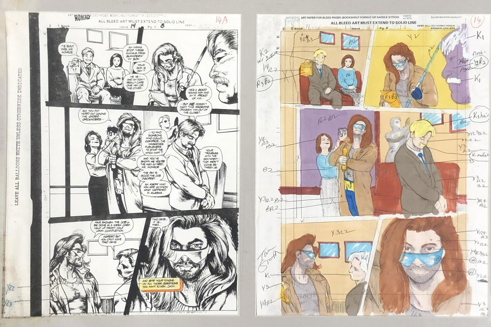 MARVEL Signed Comic art page NOMAD #14 JACK MONROE 1992 (1 of 5)