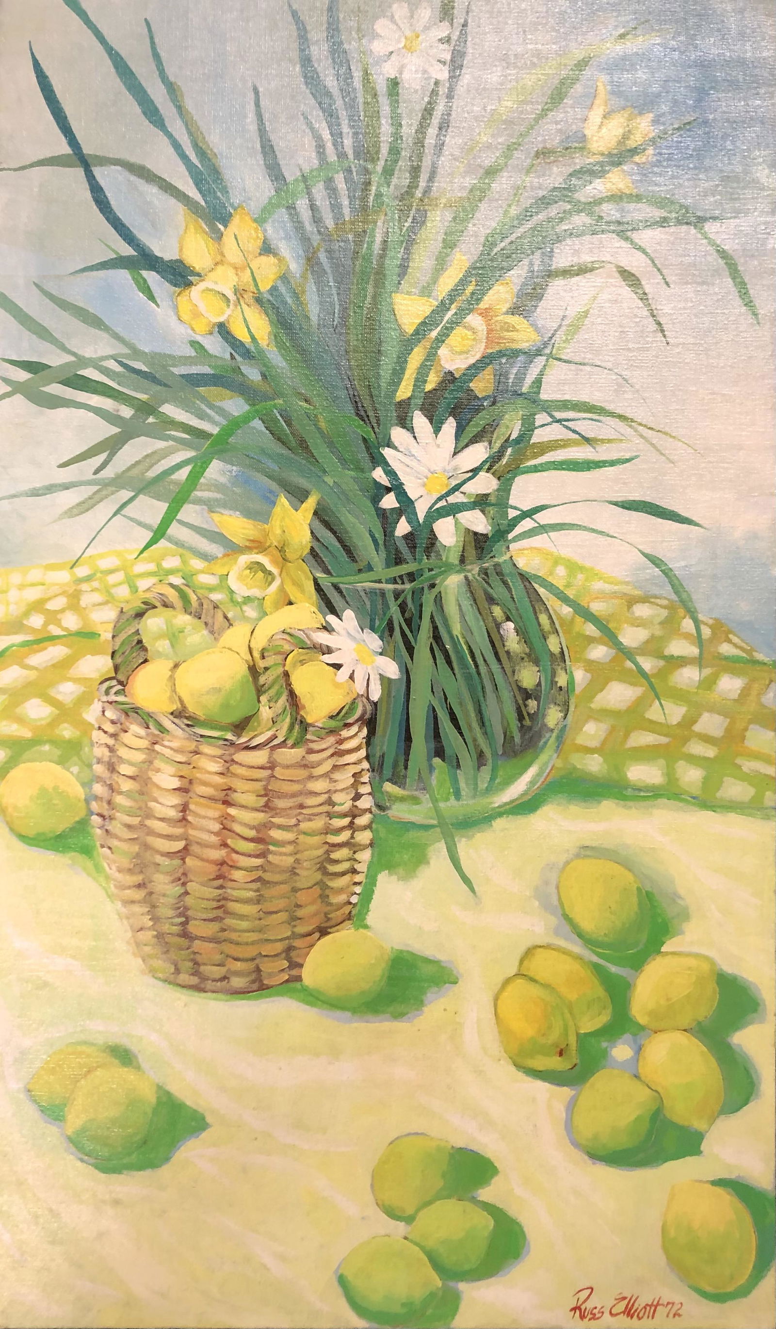 Signed Russ Elliot Oil painting Dated 1972 (1 of 4)