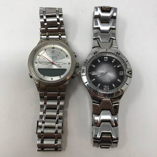 LOT 2 TWO mens watches RELIC 165 feet water COLEMAN: LOT 2 TWO mens watches RELIC 165 feet water COLEMAN battery water resistantApproximate measurements: varies watchband + watch;Materials: glass, metal;Condition: used, good;Shipping cost: $12.