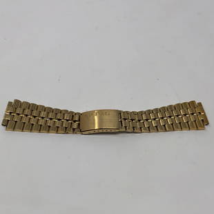 BENRUS beautiful 4 band golden tone links vintage: BENRUS beautiful 4 band golden tone links vintage watchband Approximate measurements: 6 inch total length x 0.75 inch;Materials: Metal;Condition: used, good;Shipping cost: $12. Different rate to