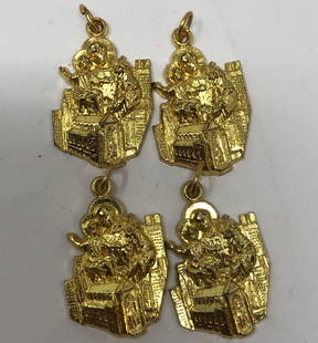 LOT of FOUR (4) St Anthony Church NY Sullivan Street: LOT of FOUR (4) St Anthony Church NY Sullivan Street Approximate measurements: 1 x 0.5 inches;Materials: gold toned metal;Condition: used, good;Shipping cost: $12. Different rate to California,