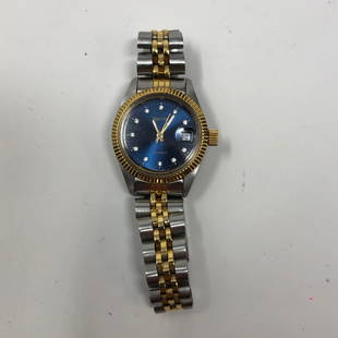 BAYLOR beauty watch gold 12 tiny clear stones watch,: BAYLOR beauty watch gold 12 tiny clear stones watch, 7.188.1.0.30, stainless steel water resistantApproximate measurements: 6 inches total length, face 1 x 1 inch;Materials: glass, metal, clear