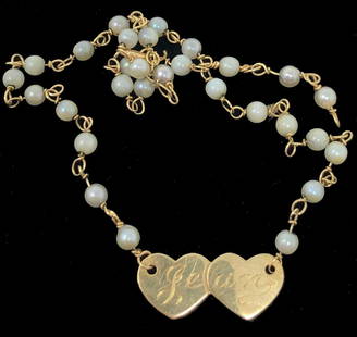 14 Karat Gold bead Ladies Bracelet: Discerption: 14 Karat Gold bead ladies bracelet. Measurement approximate: 10 Inches length. Shipping cost: $10.00
