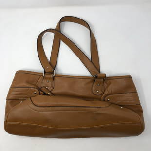 NINE WEST deep brown leather satchel: NINE WEST deep brown leather satchel