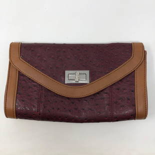 APT 9 long chain shoulder bag burgundy and brown: APT 9 long chain shoulder bag burgundy and brown elegantApproximate measurements: 10 x 6 x 2 inches, 40 inches strap ;Materials: fabric, leatherlike, metal;Condition: used, good;Shipping cost: $19.