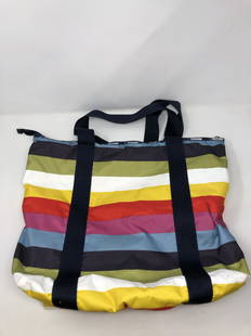 LESPORTSAC Rainbow TOTE Beach Bag: LESPORTSAC Rainbow TOTE Beach BagApproximate measurements: 16 x 16 x 5 INCHES;Materials: Fabric, metal, ;Condition: used, good;Shipping cost: $12. Different rate to California, Alaska, Hawaii and