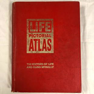 LIFE PICTORIAL ATLAS, THE EDITORS OF LIFE AND RAND: LIFE PICTORIAL ATLAS, THE EDITORS OF LIFE AND RAND MCNALLY LIFE PICTORIAL ATLAS OF THE WORLD 1961 hardcover no dust jacket. Approximate measurements: 14 x 10.5 x 2 inches ;Materials: paper;