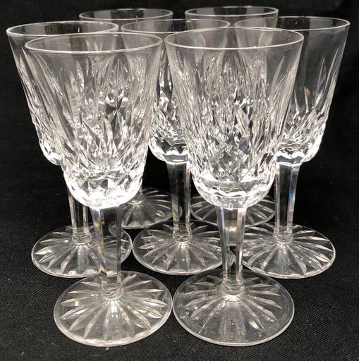 Set Of Seven Waterford Lismore Liquor Glasses