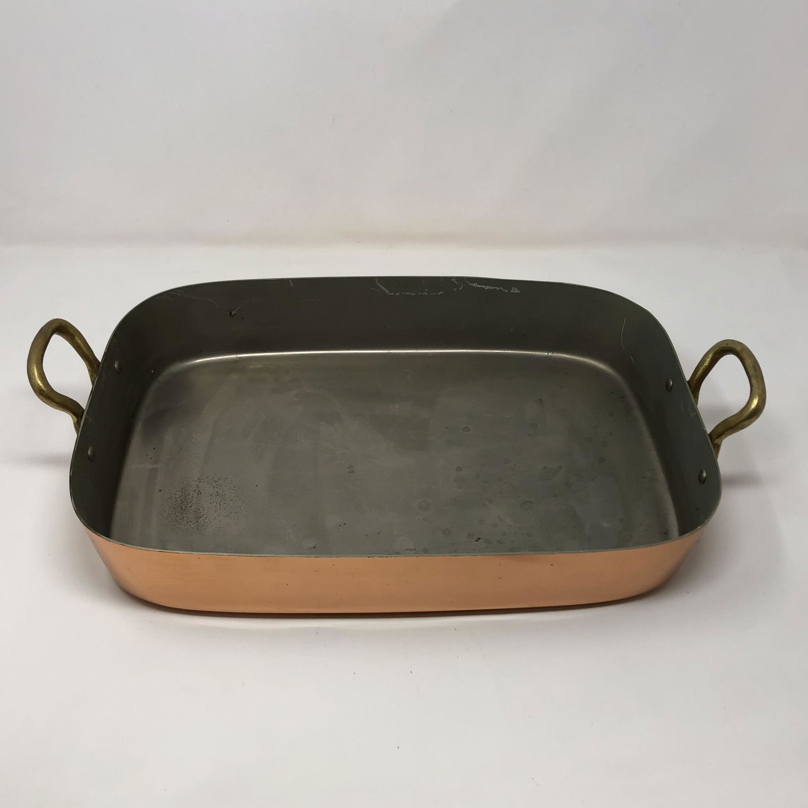 Vintage large twin handle copper pan (1 of 2)