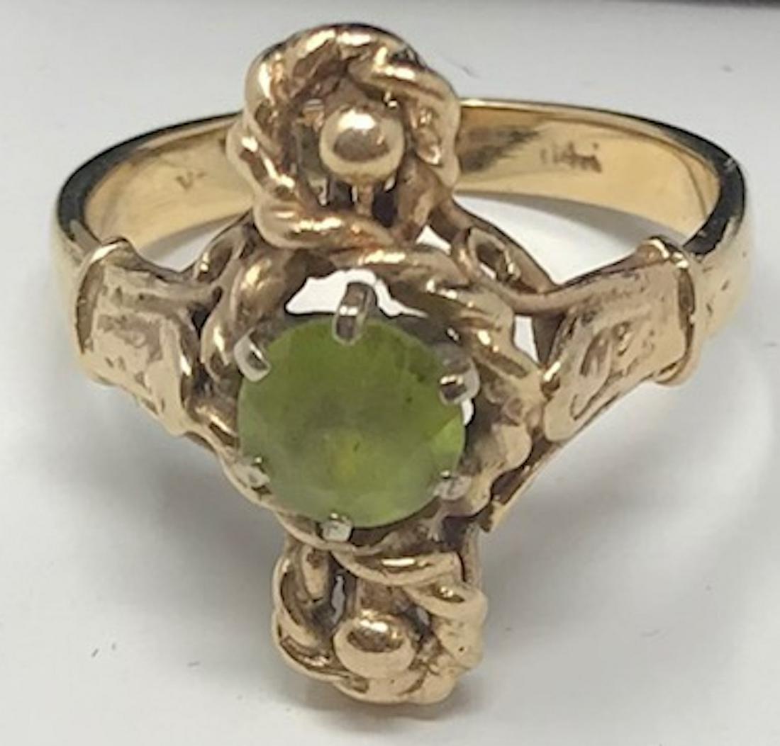 Gorgeous ladies 14k gold ring with lemon quartz (1 of 4)