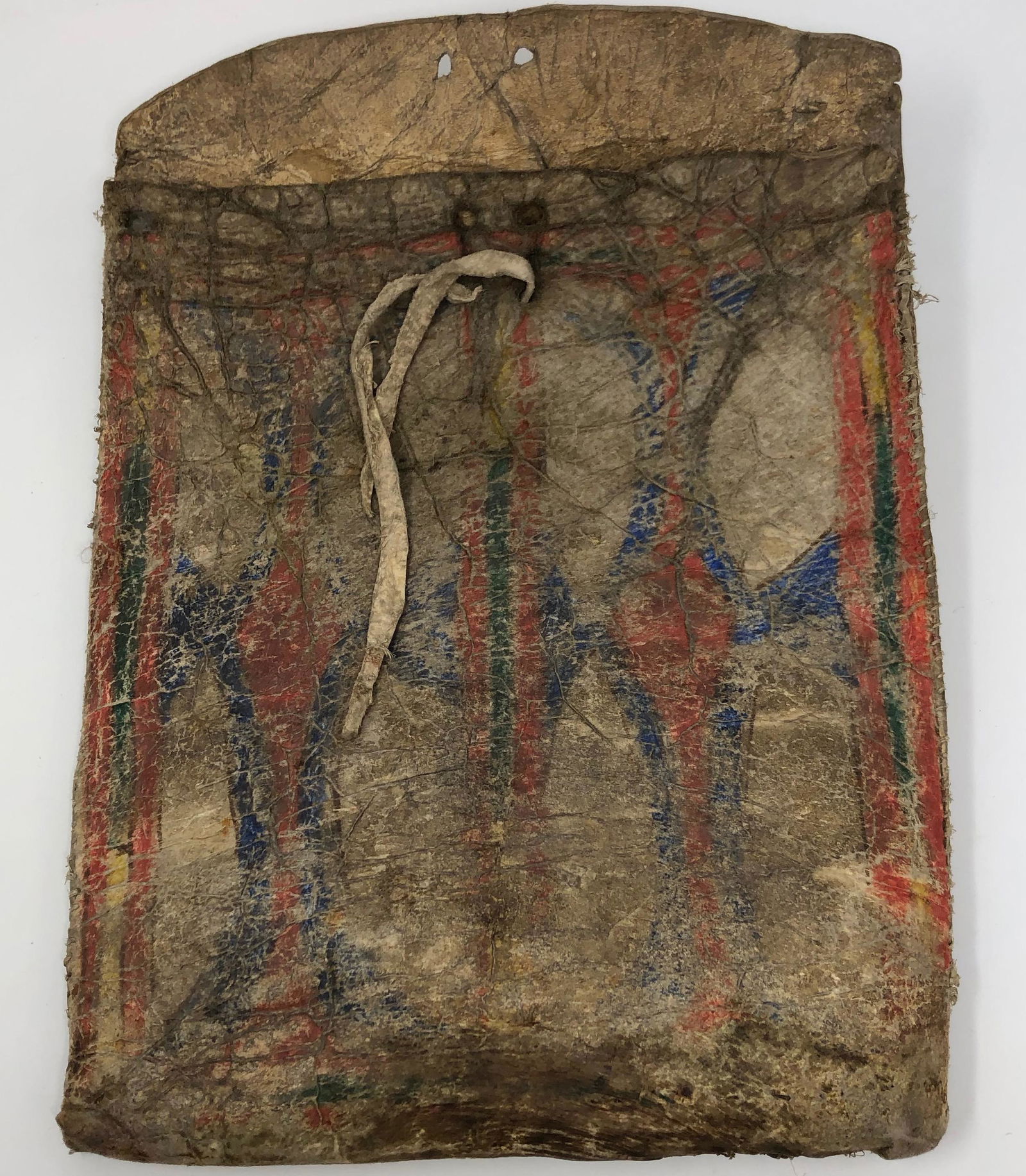 Buffalo Hide Bag SIOUX WHITE RIVER S DAKOTA circa 1850 (1 of 9)