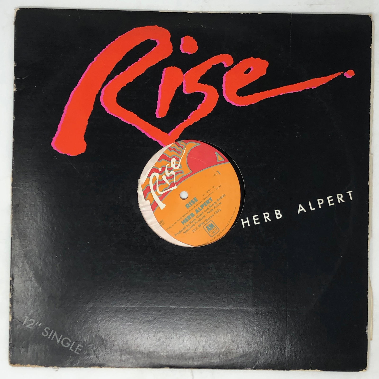 HERB ALPERT, RISE, SP-12022, AM: HERB ALPERT, RISE, SP-12022, AM;Category: VINYL RECORD(S);Approximate measurements: 7 x 10 inches;Materials: vinyl, paper;Condition: used, good, as is;Shipping cost: $6. Different rate to California, 