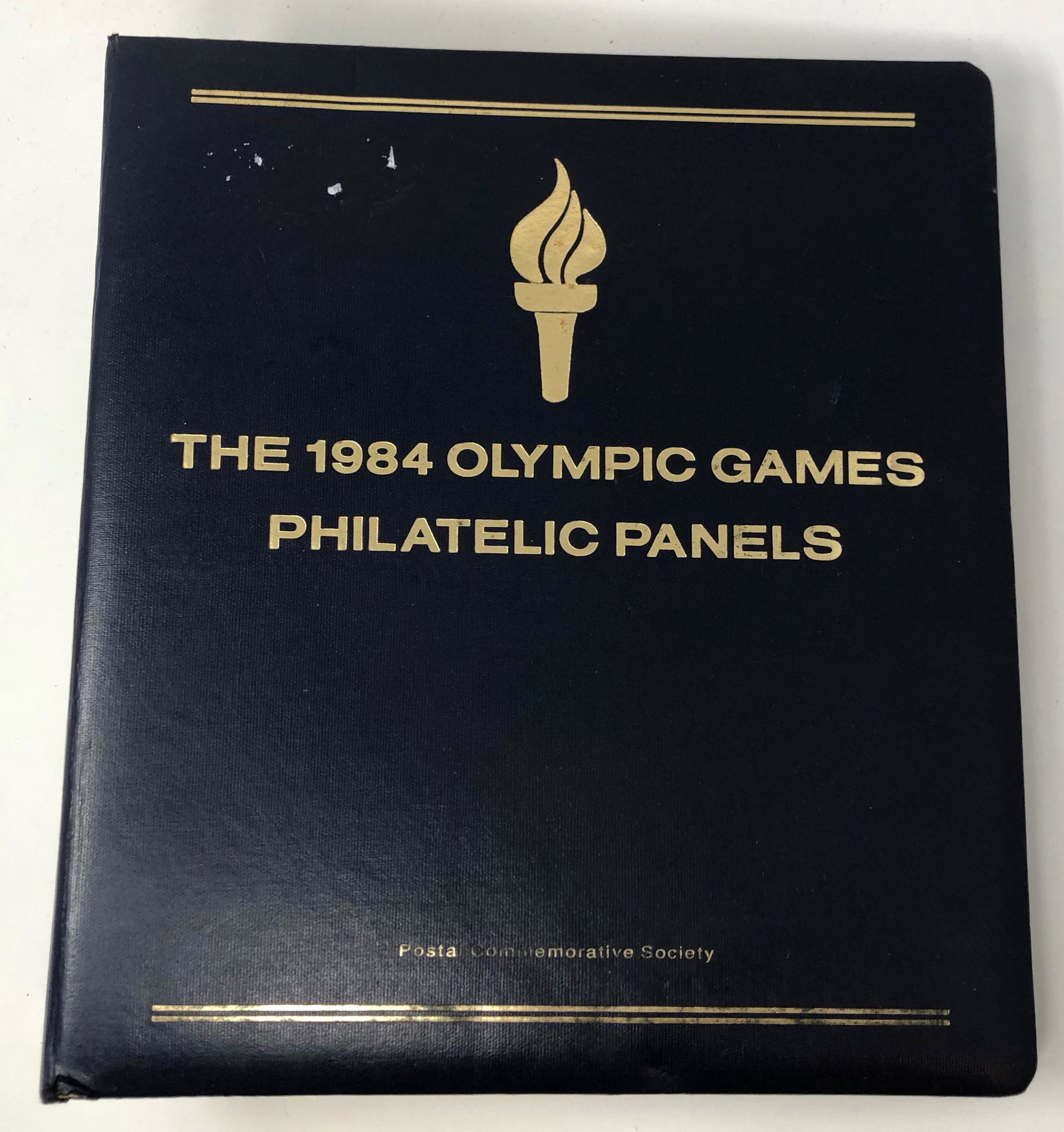 1984 stamp album 1984 OLYMPIC GAMES PHILATELIC PANELS: 1984 stamp album 1984 OLYMPIC GAMES PHILATELIC PANELS see photos, Approximate measurements: 14.5 x 13 x 4.5 inches ;Materials: paper, looseleaf ring binder fabric and or plastic, metal;Condition: used
