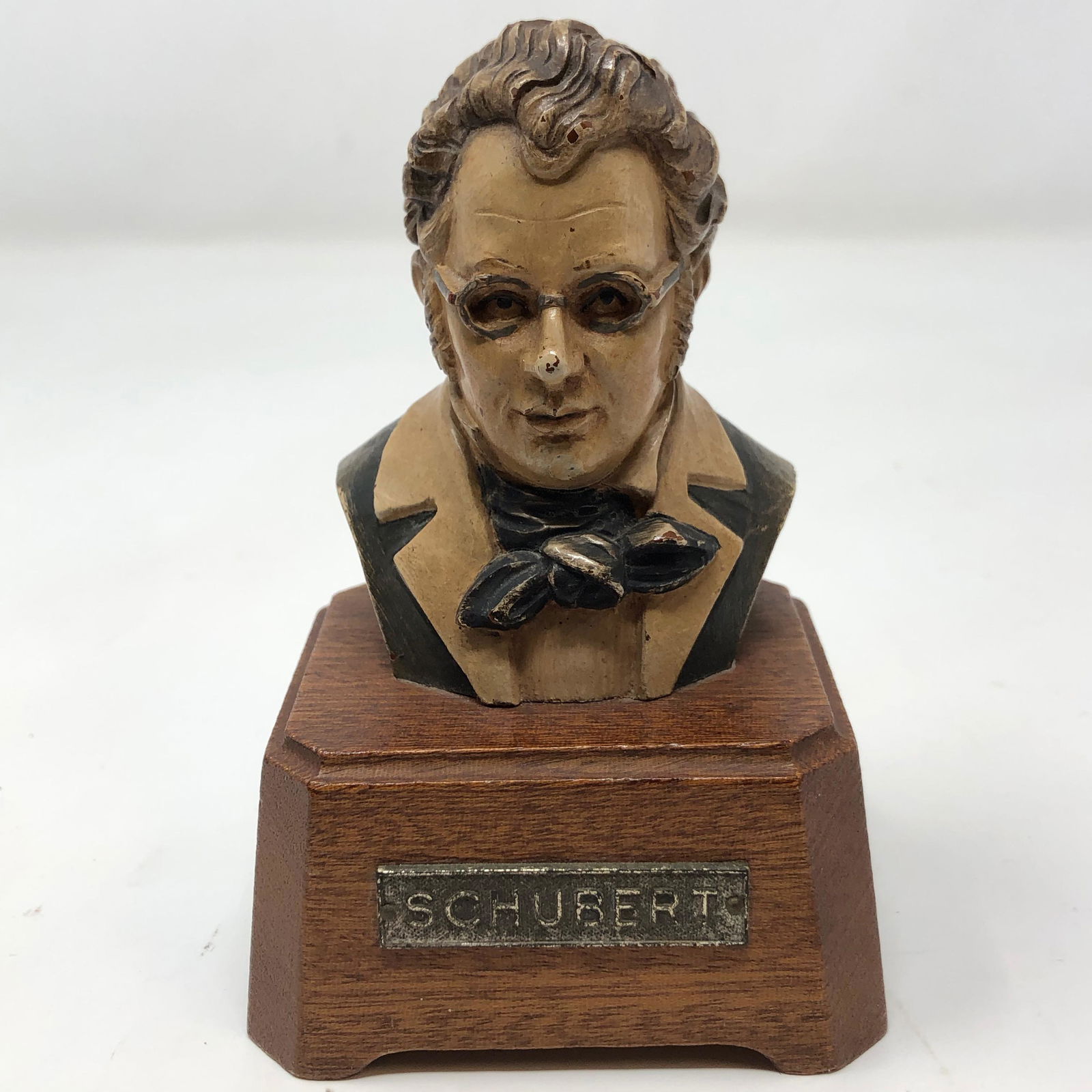 Franz Schubert Bust The Trout song Wooden Music Box (1 of 4)