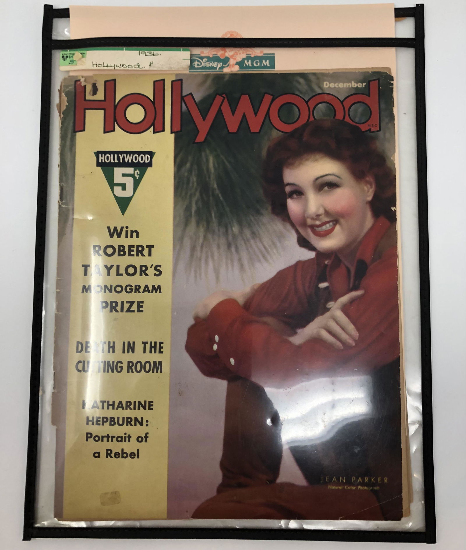 HOLLYWOOD MAGAZINE December 1936 5c cover price (1 of 2)