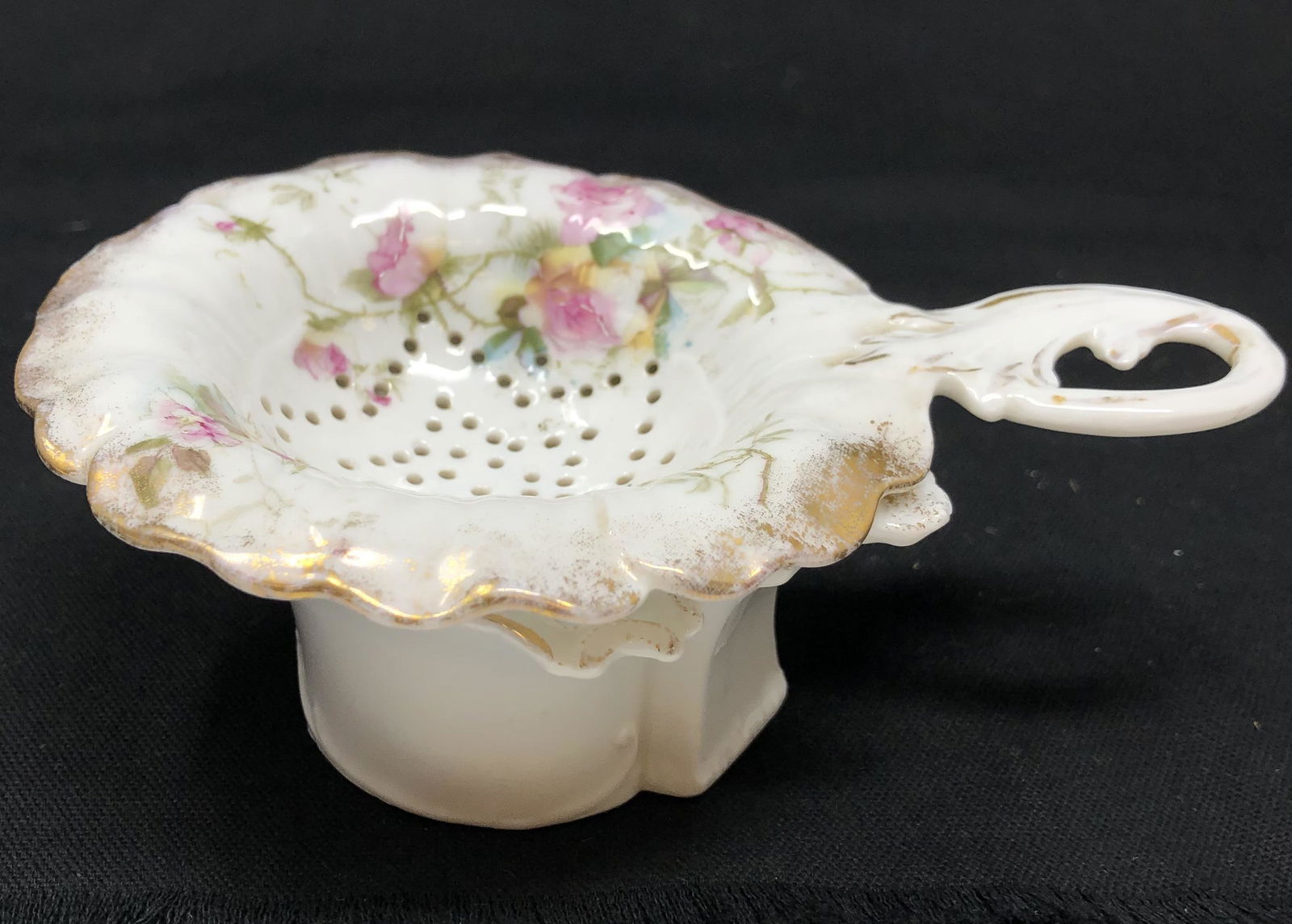 Antique Porcelain Tea Strainer/drip cup S T RB Germany (1 of 6)