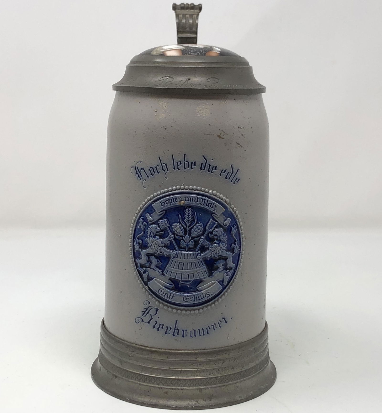 Vintage German Beer Stein 1 L. BROUMEISTERIN Hoch lebe (1 of 5)