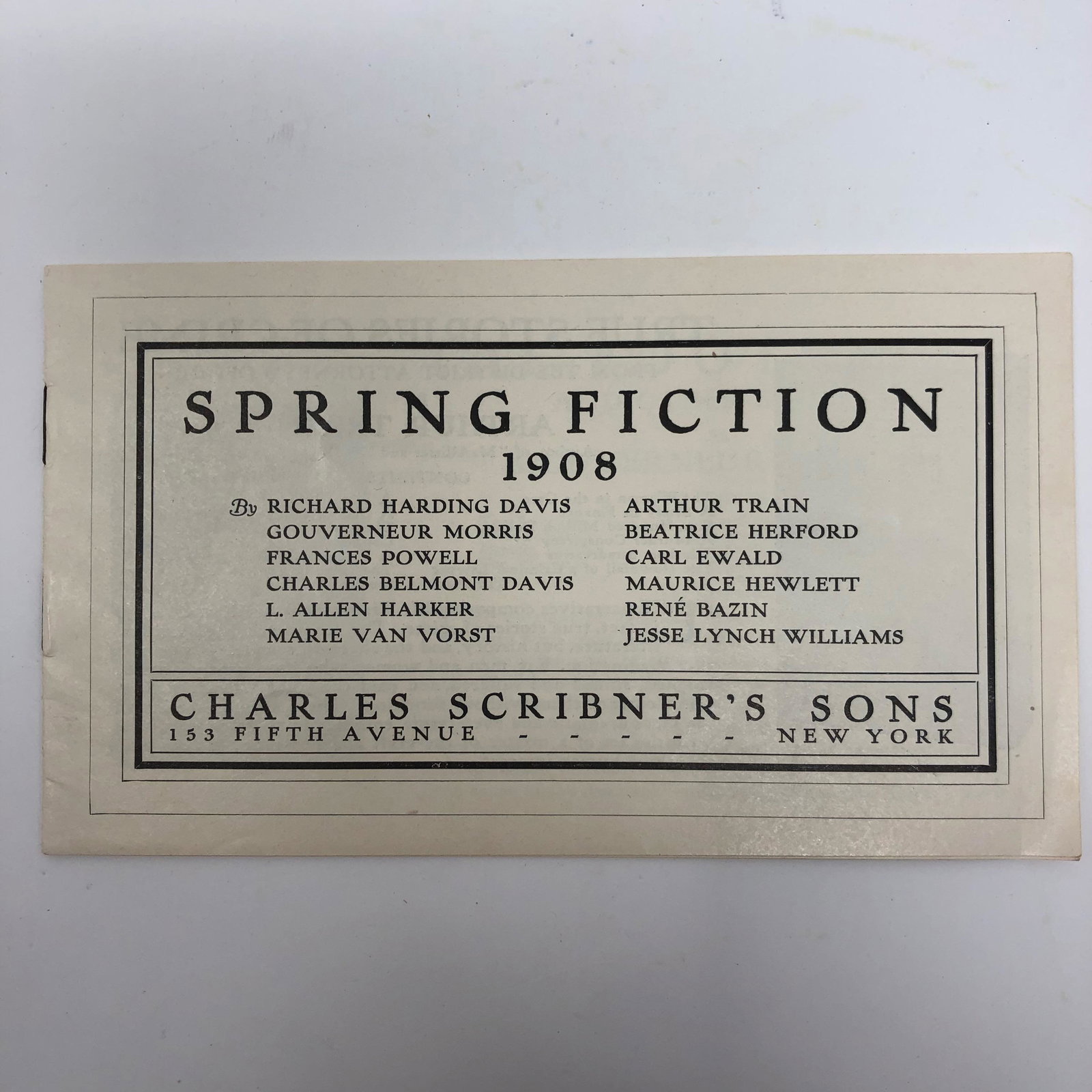 SPRING FICTION 1908 book catalog / pamphlet CHARLES (1 of 4)