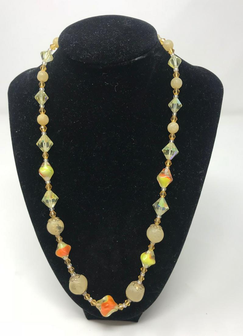 Vintage Estate gold filled clasp mixed with crystal / (1 of 3)