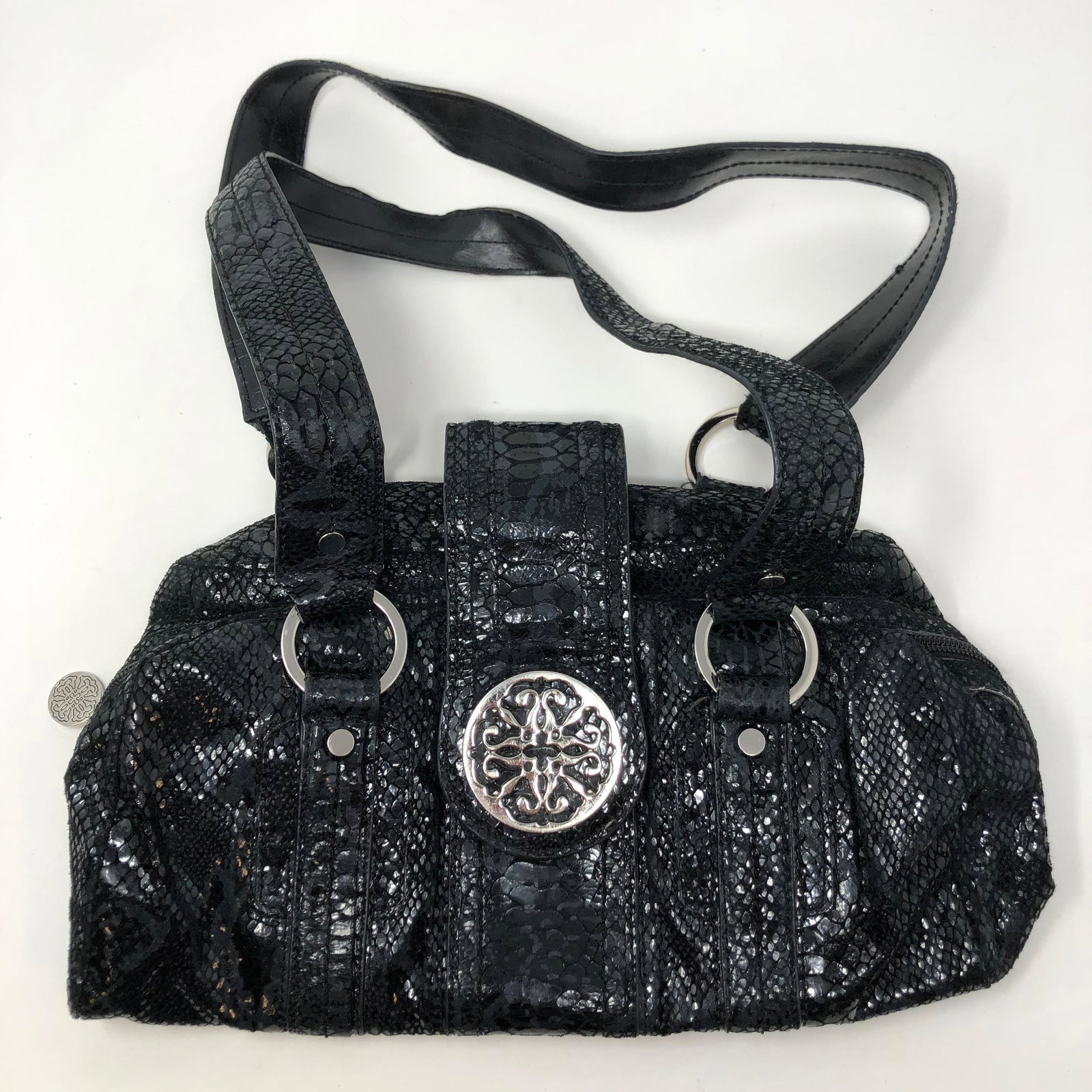 SOLINA black leather tote (1 of 4)