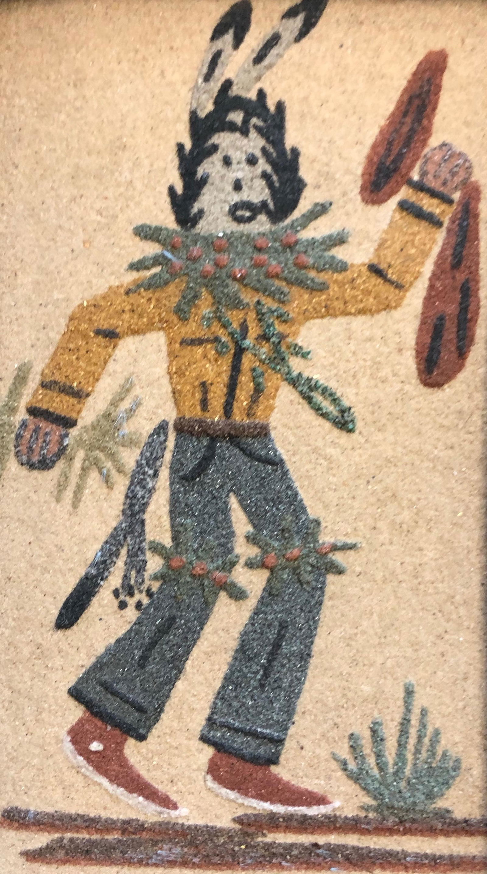 Framed Roselyn Howe Native American Sand painting (1 of 4)