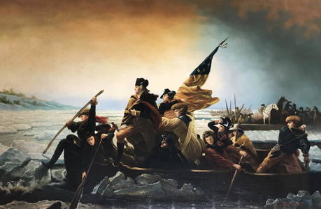 JAMES BECK Washington Crossing Delaware Oil/Canvas