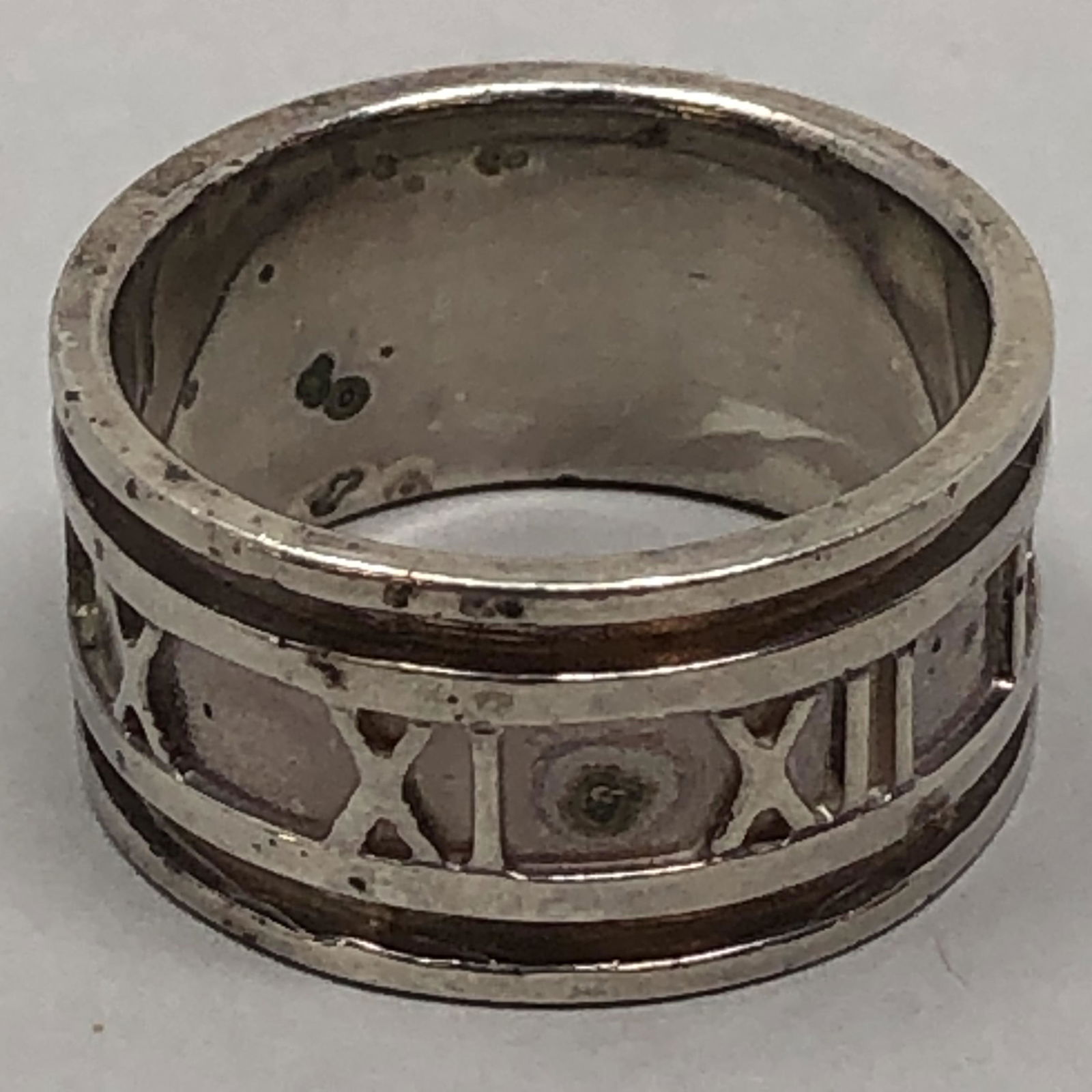 Solid Sterling silver TIFFANY ring Roman numeral I-XII (1 of 2)