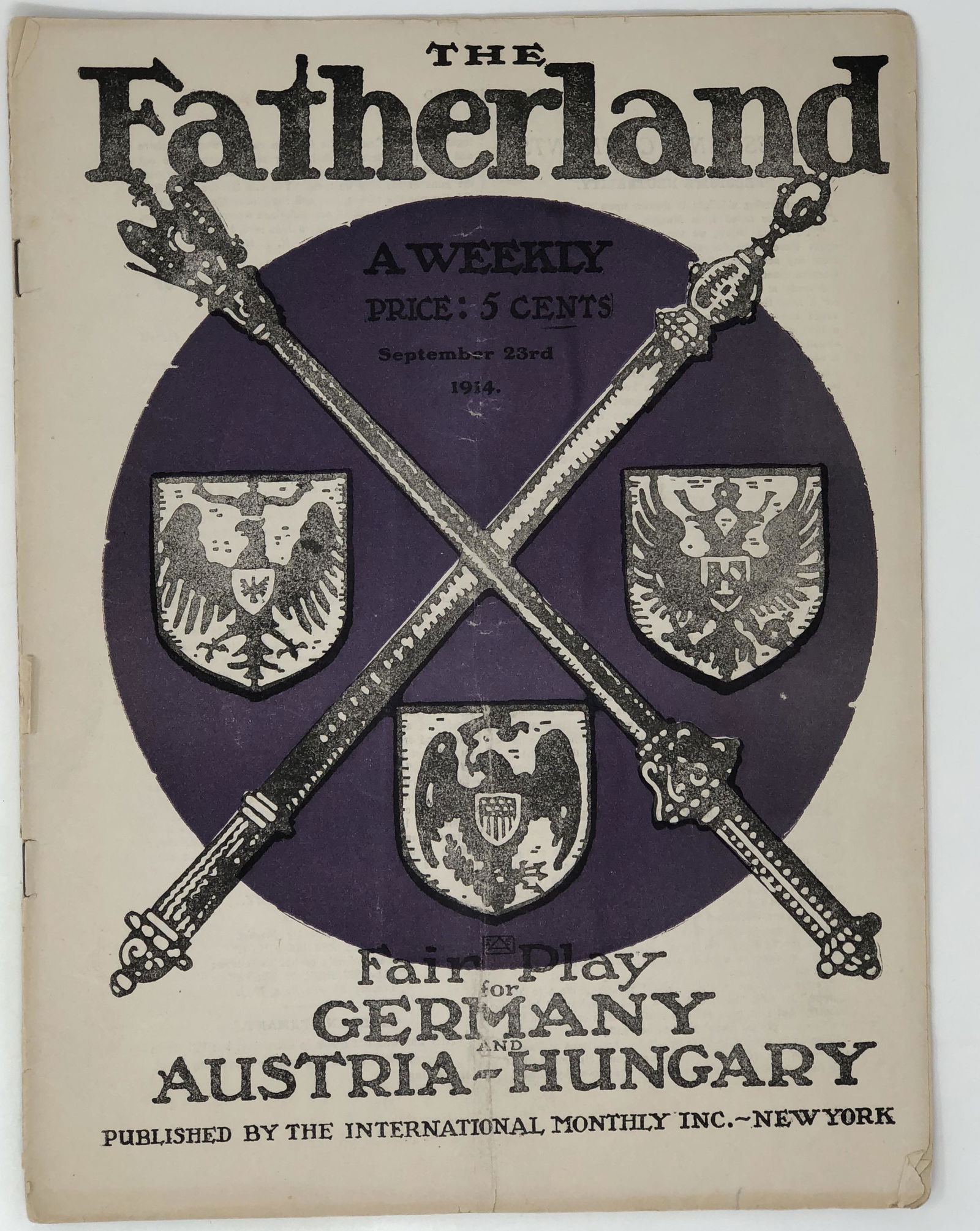 The Fatherland WWI Sep-23-1914 WHO PROVOKED THE WAR? (1 of 2)