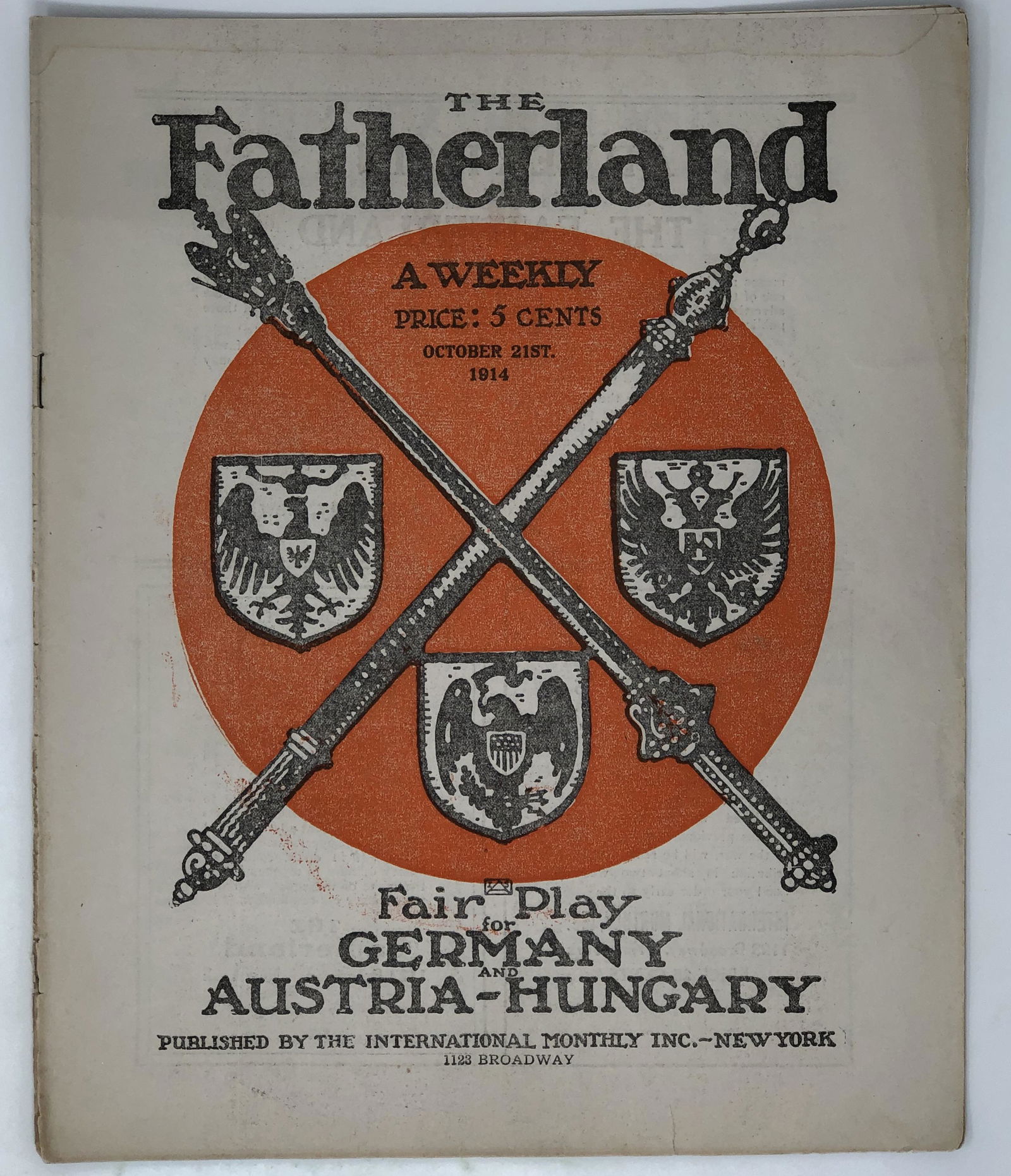 The Fatherland WWI Oct-21-1914 GERMANS MORE THAN (1 of 2)