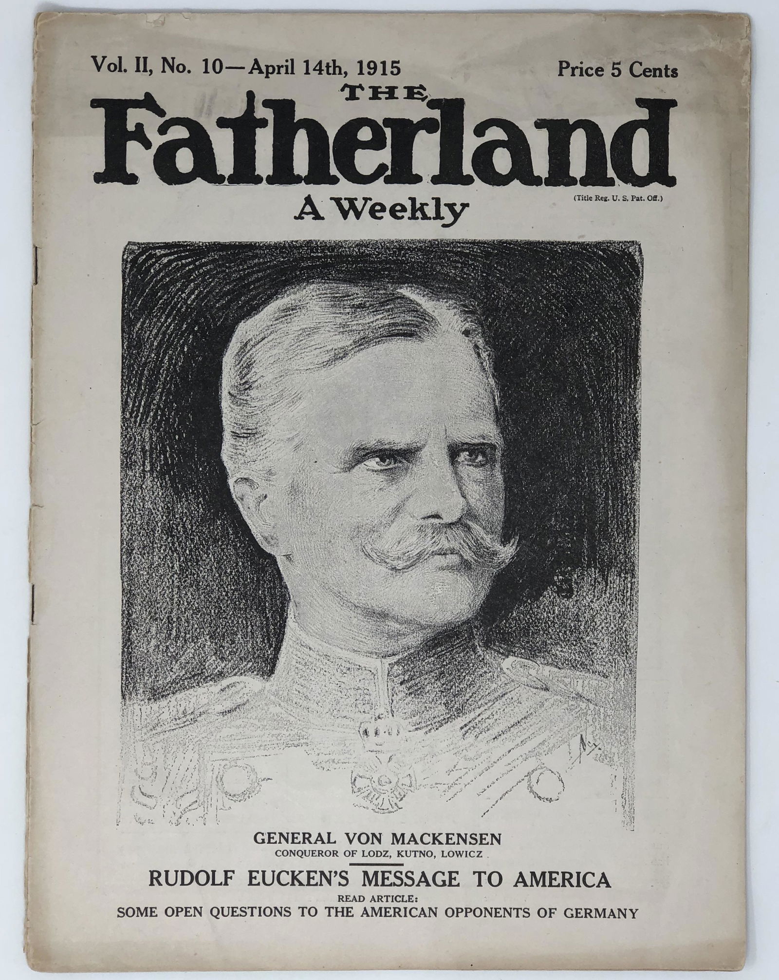 The Fatherland WWI Apr-14-1915 MILITARISM OF GERMANY (1 of 2)