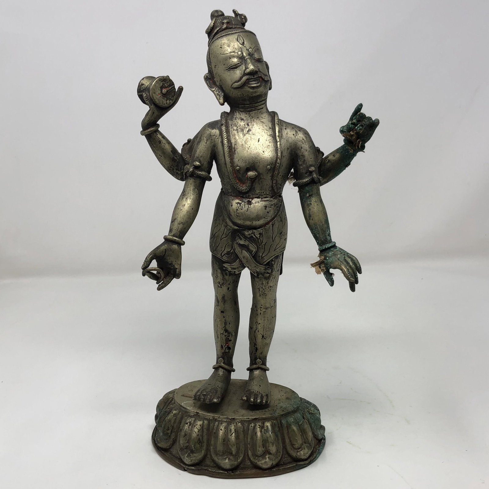 Bronze Dalai Lama deity figurine (1 of 3)