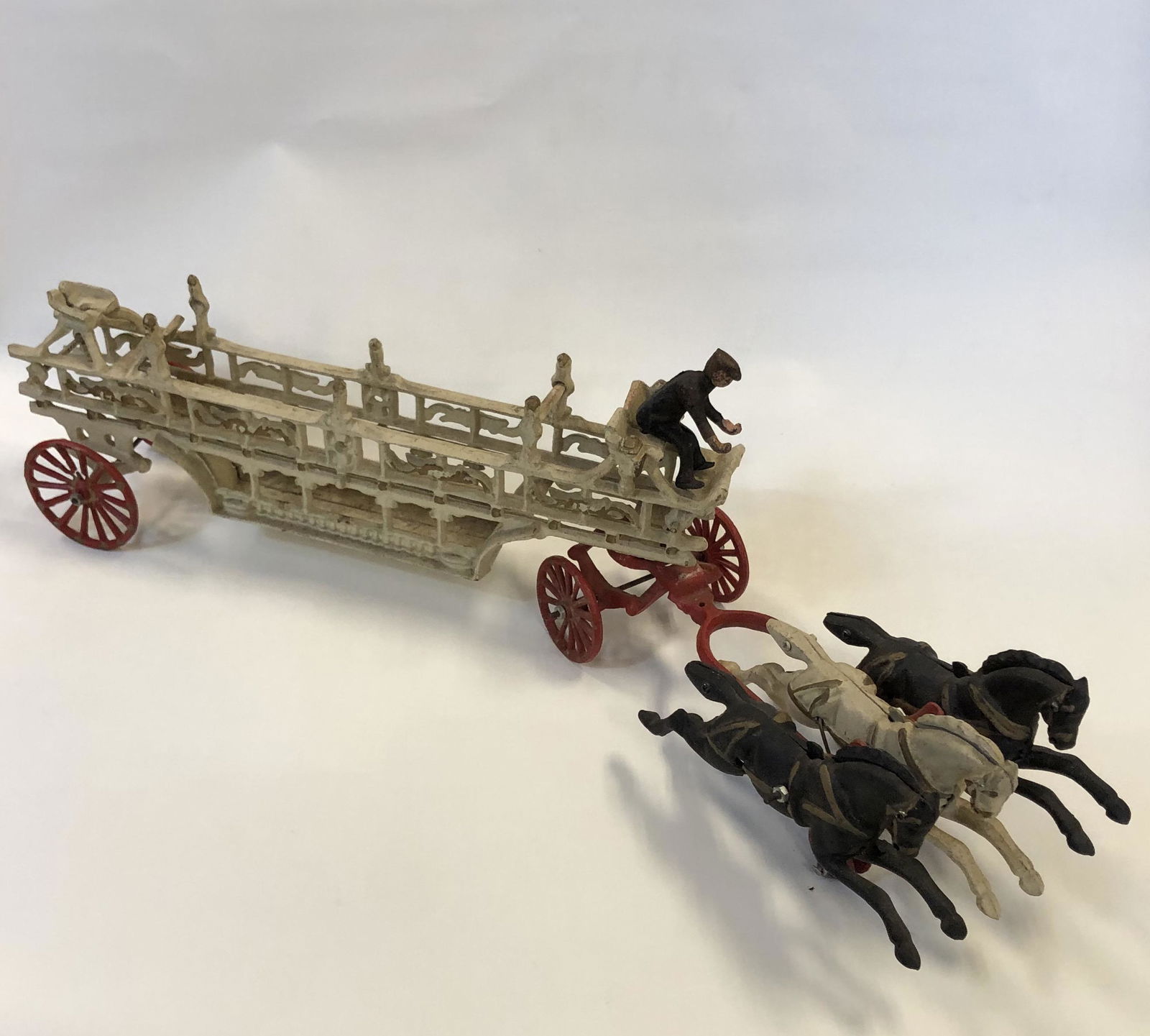 Vintage Horse Team Drawn Farm Model Wagon (1 of 4)