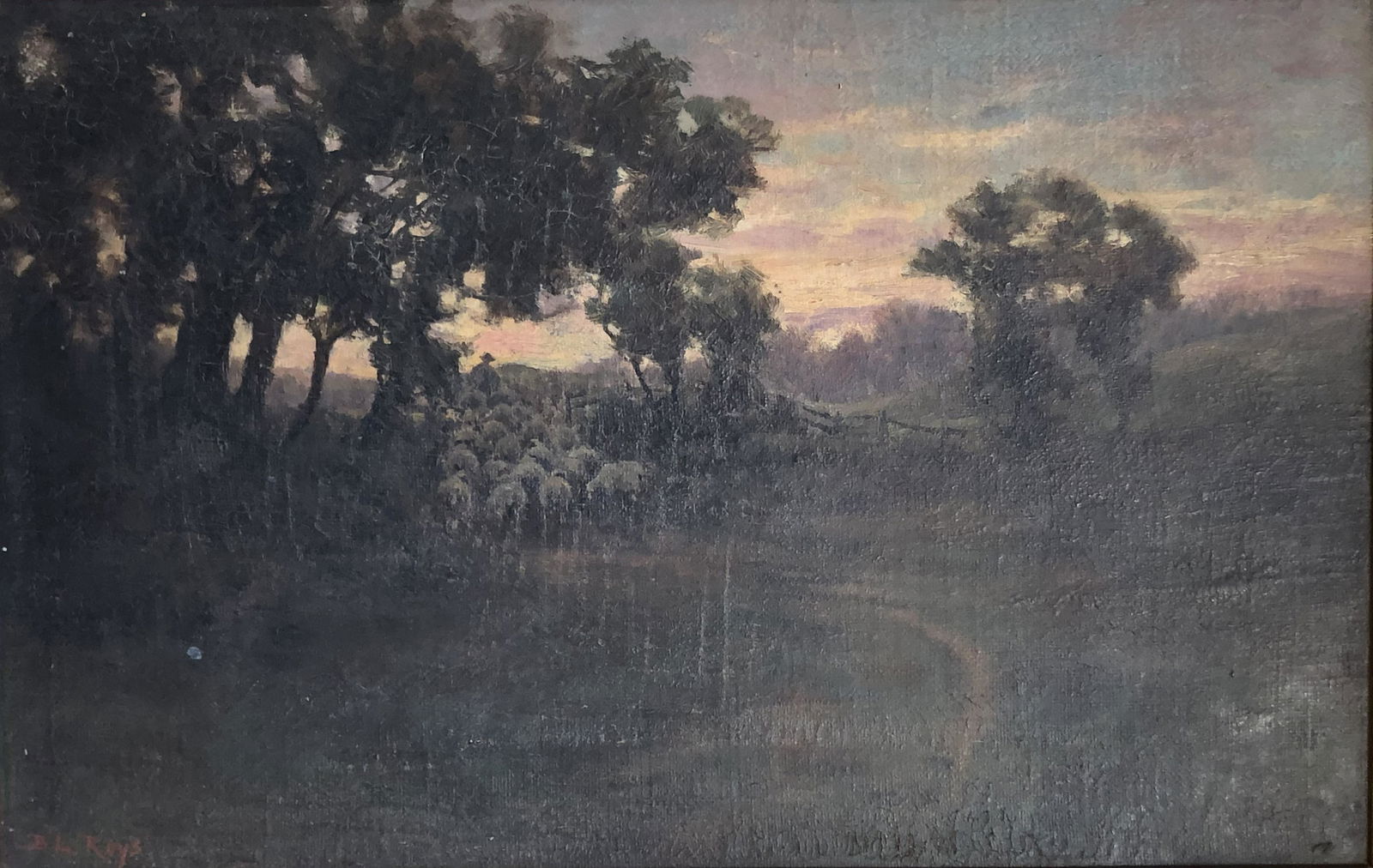 Burt L. Roys oil painting depicting Shepard / sheeps (1 of 4)