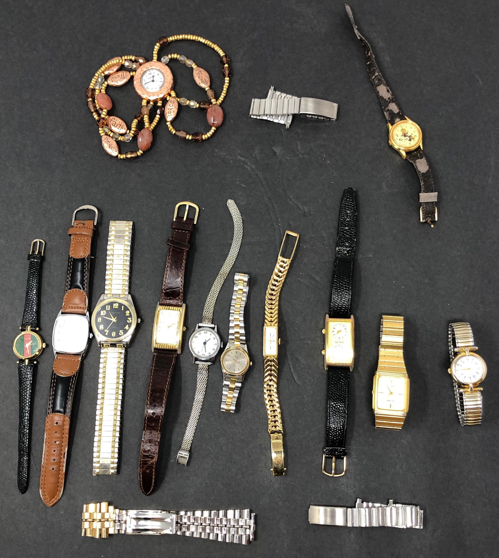Lot of Vintage (13) WATCHES and (3) Bands (1 of 5)