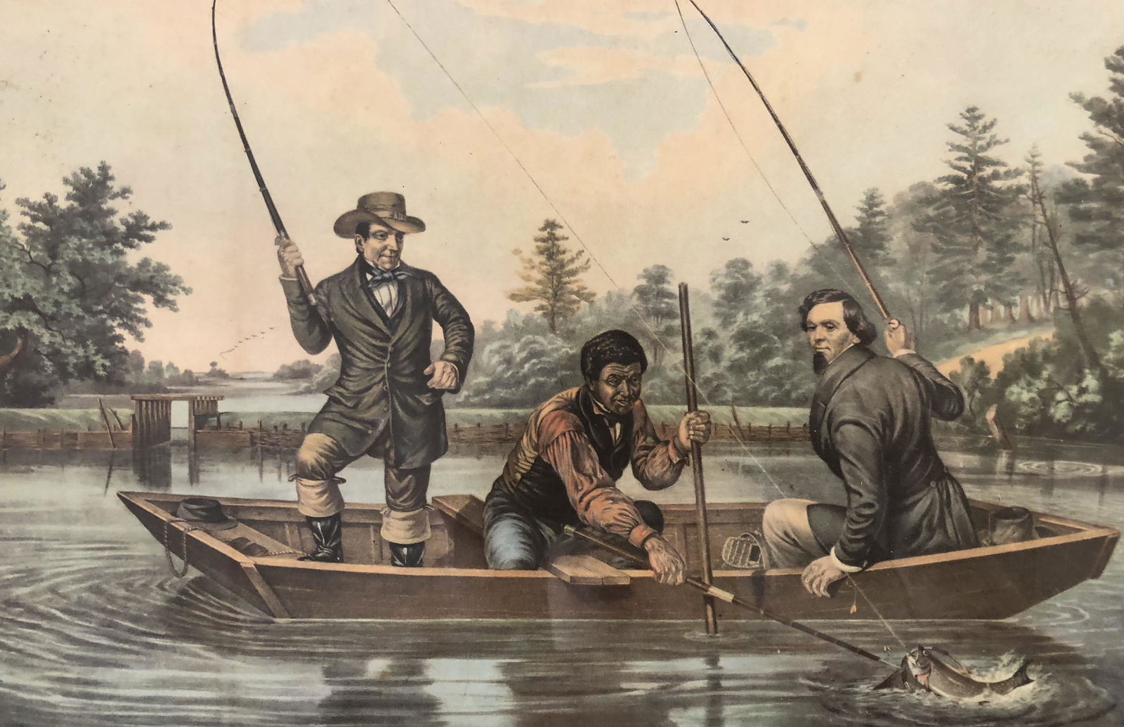 1854 AF TAIT CATCHING A TROUT CURRIER IVES litho (1 of 6)