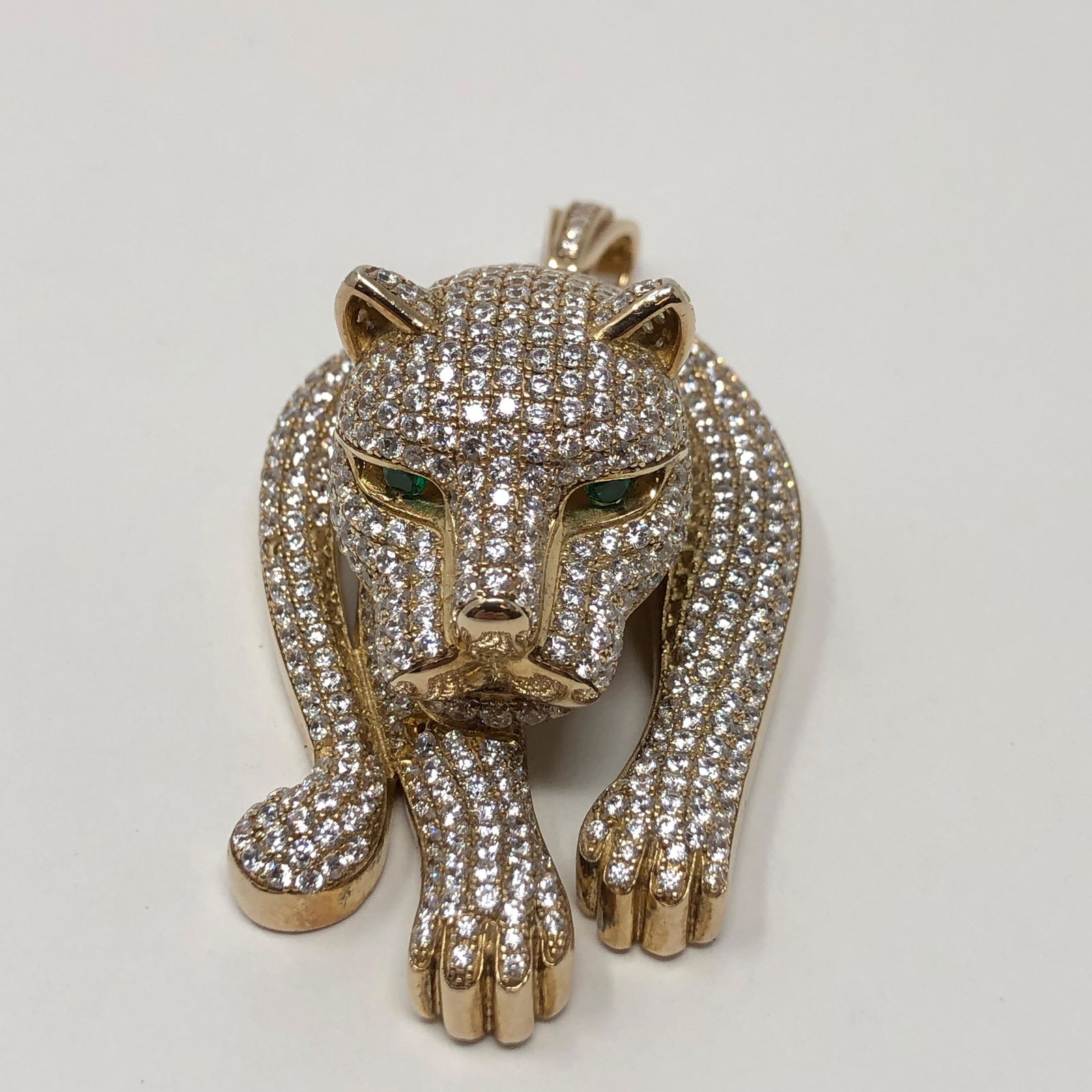 Tiger Cartier Sterling style Silver chain pendant (1 of 3)