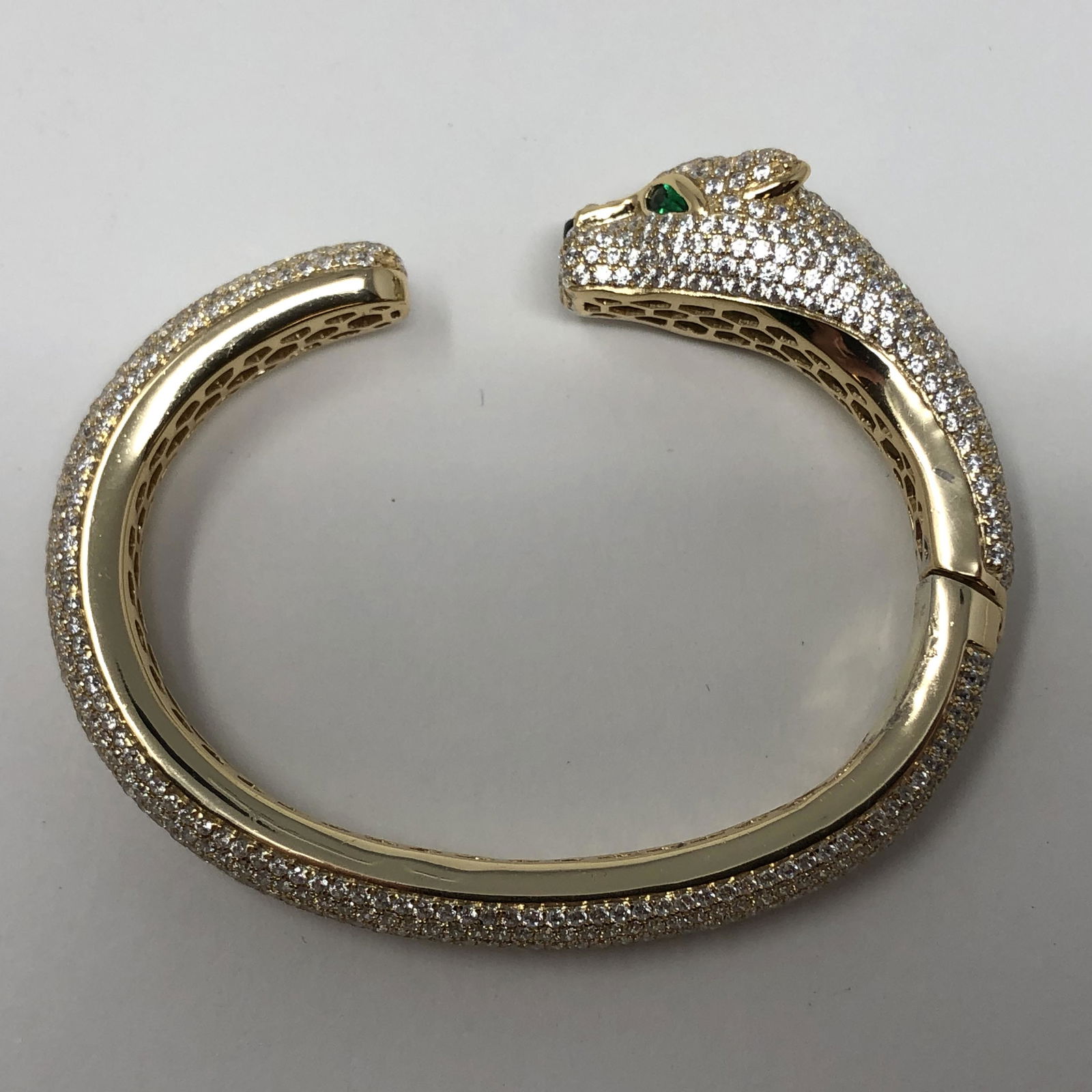 Tiger Cartier Style Silver Gold Tone Bracelet (1 of 3)