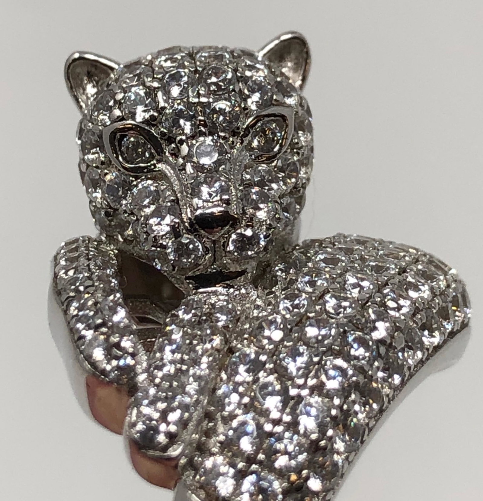 Tiger Cartier Style Head Ring/ Silver (1 of 4)