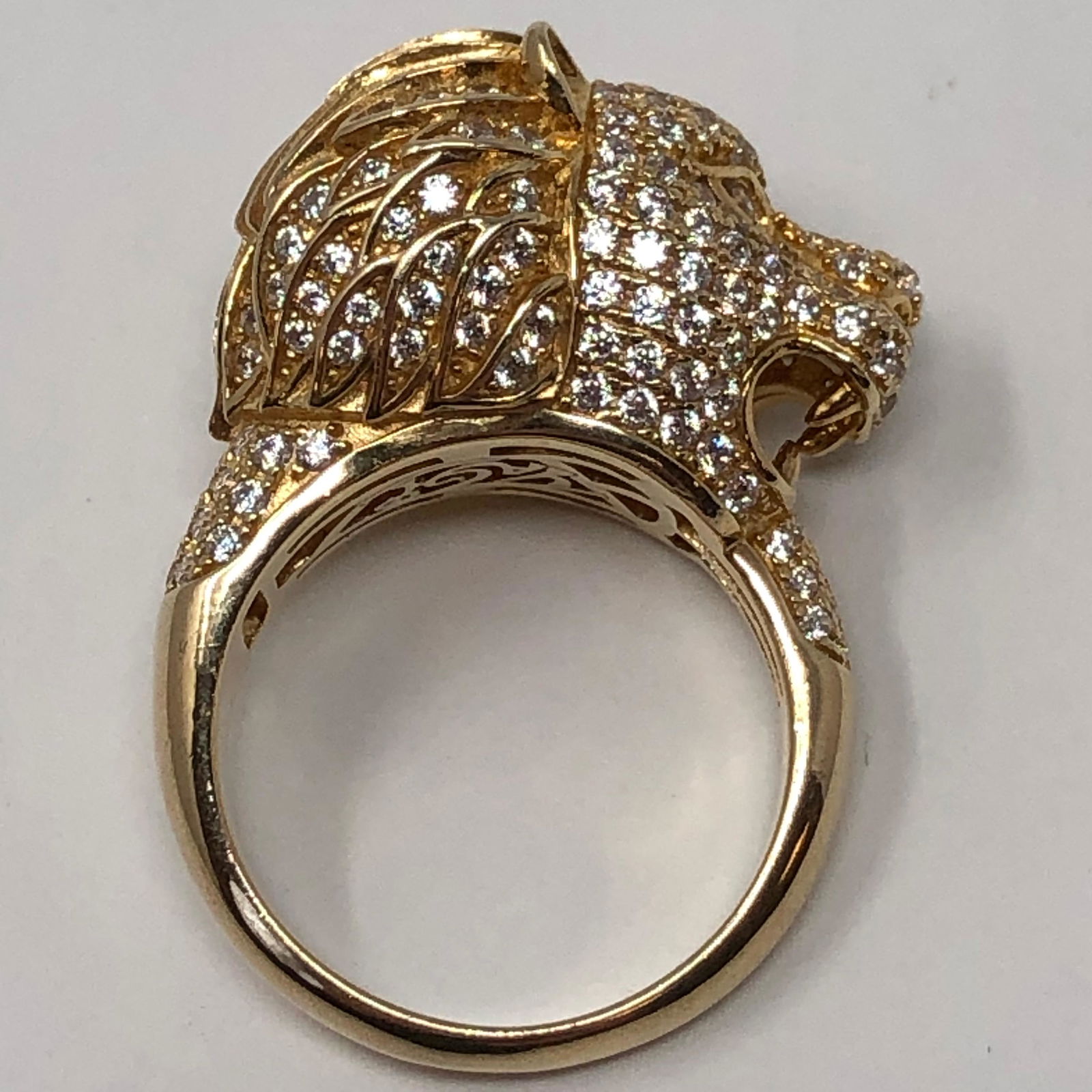 Tiger Cartier Style Head Ring/Sterling Silver (1 of 3)