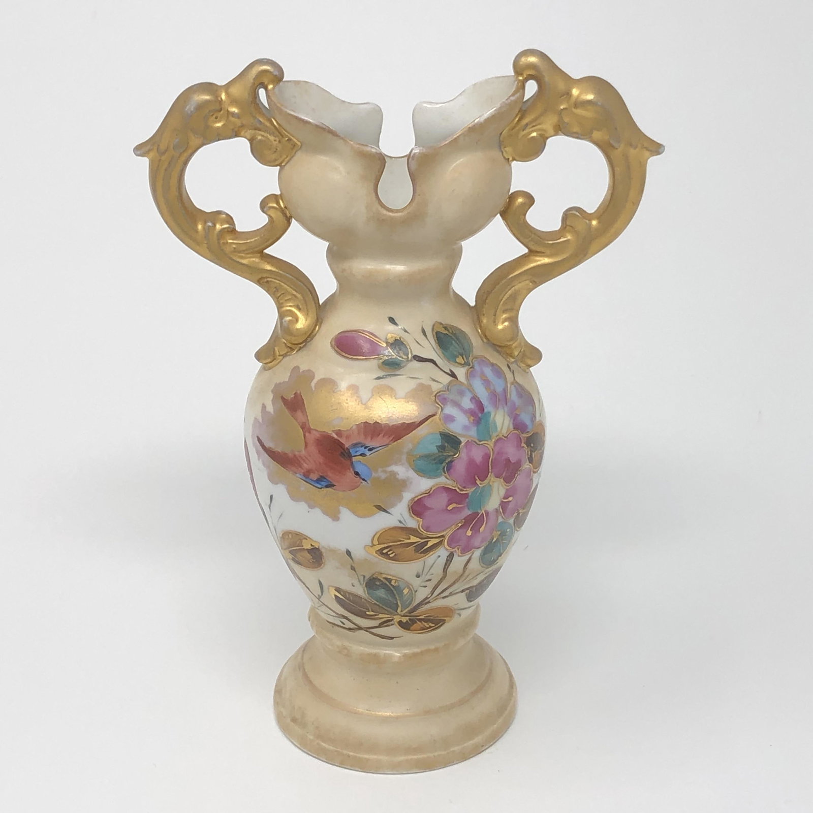 RARE 1800s Double Handled PORCELAIN JUG FISCHER J (1 of 4)