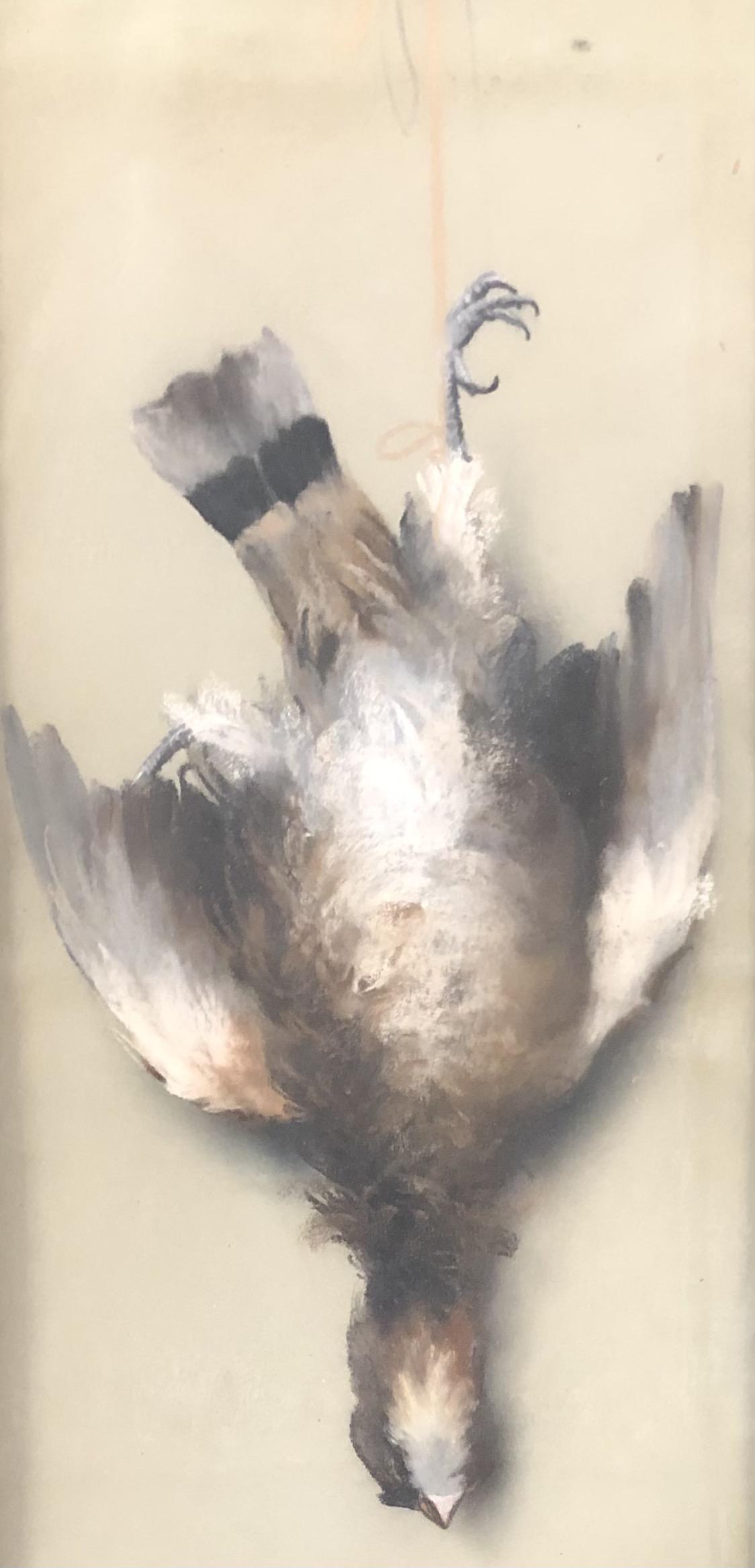 Antique WILD FOWL color lithograph framed glass (1 of 3)