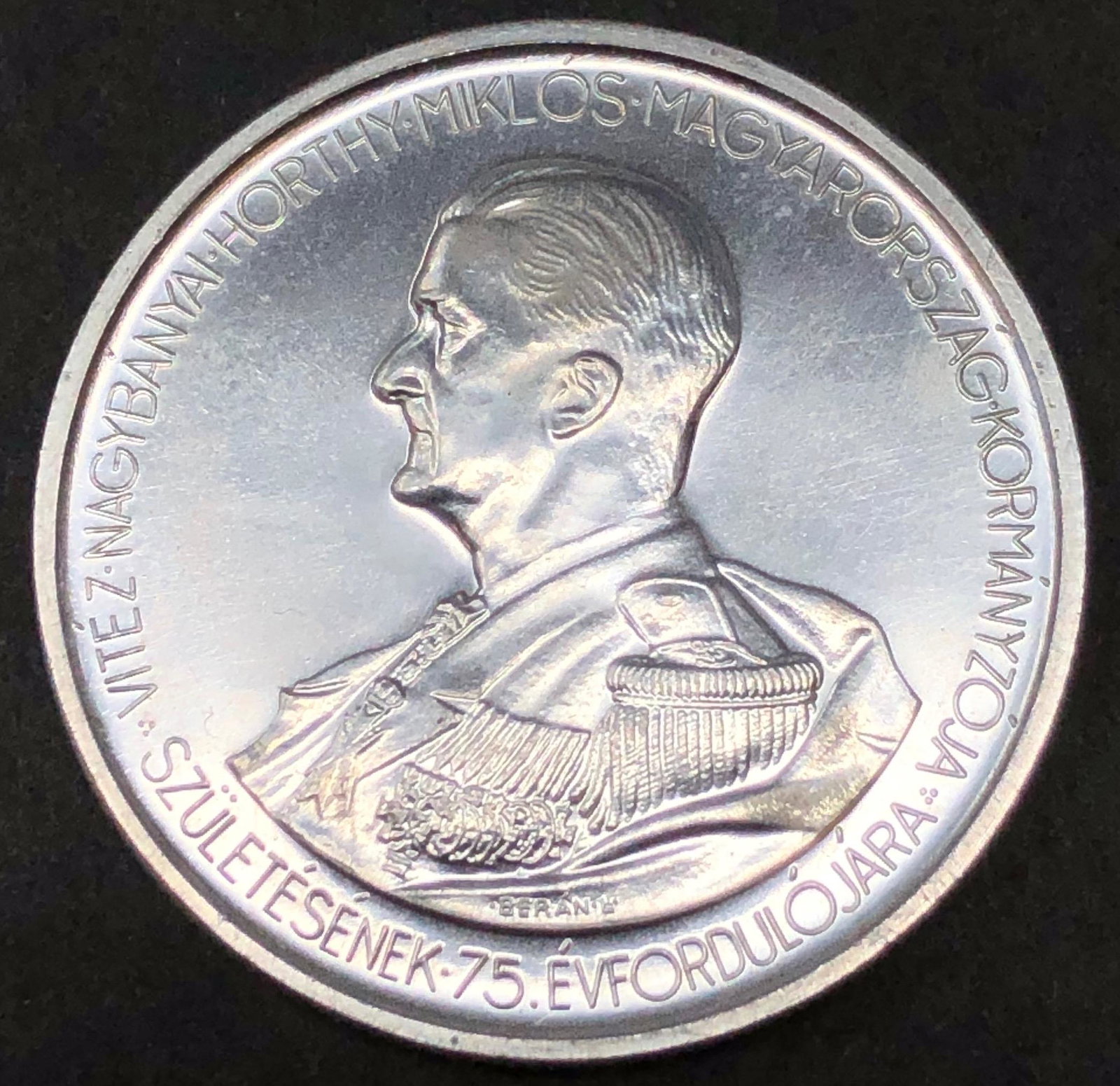 1943 5 Pengo Hungary: Description: 1943 5 Pengo Hungary ; Approximate measurements: 1 inch: Materials: metal. Shipping cost: $4. Different rate to California, Alaska, Hawaii and all international apply.