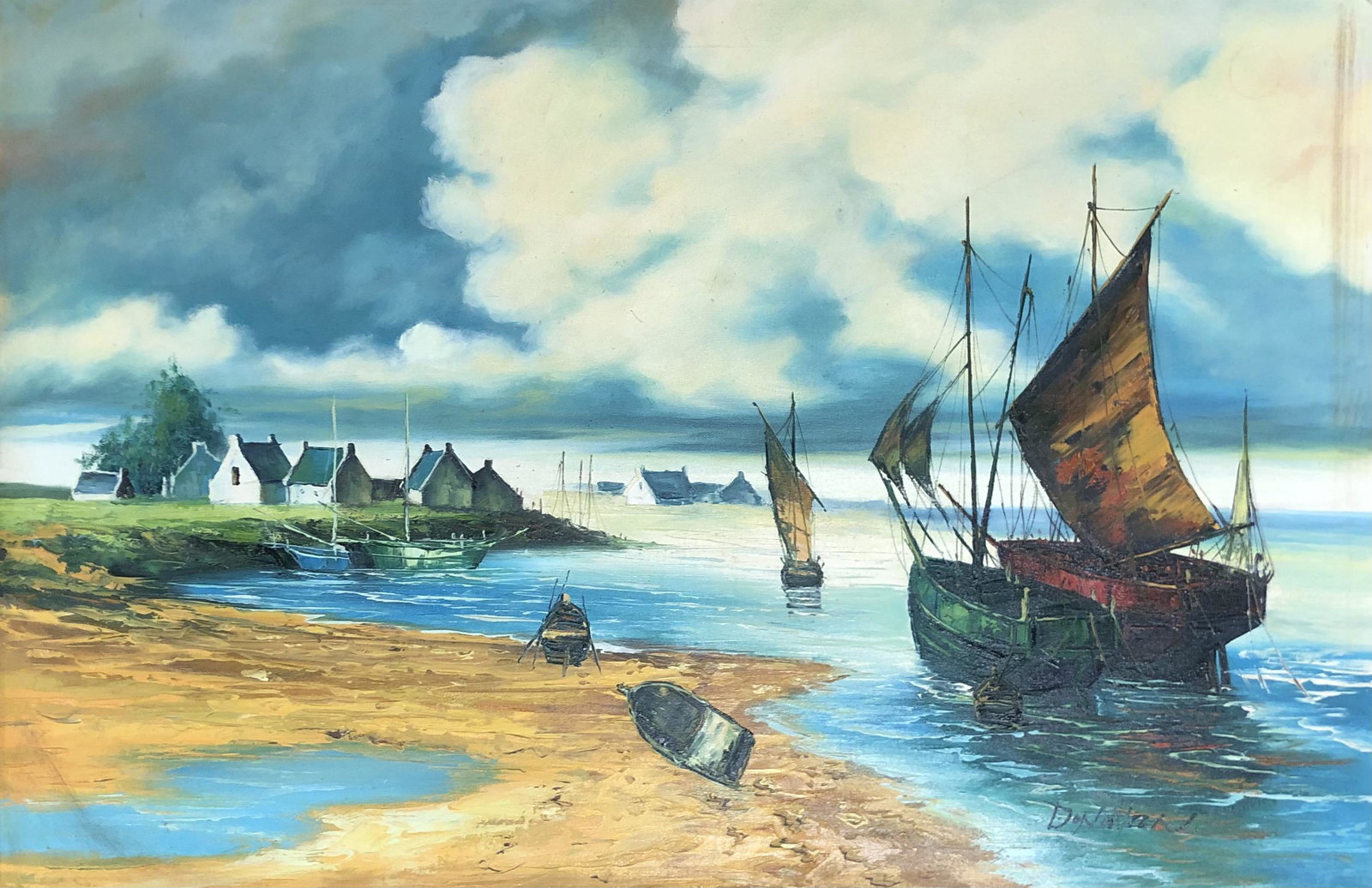 Signed  DONOVAN Nautical painting (1 of 4)