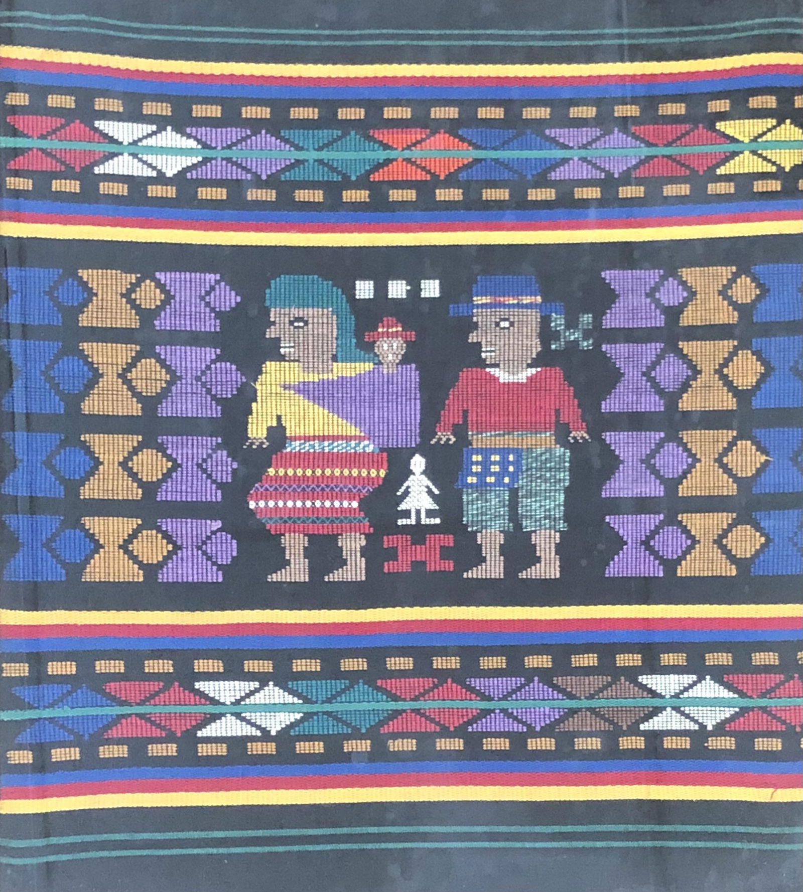 Framed INCA, AZTEC MAYA TAPESTRY (1 of 3)