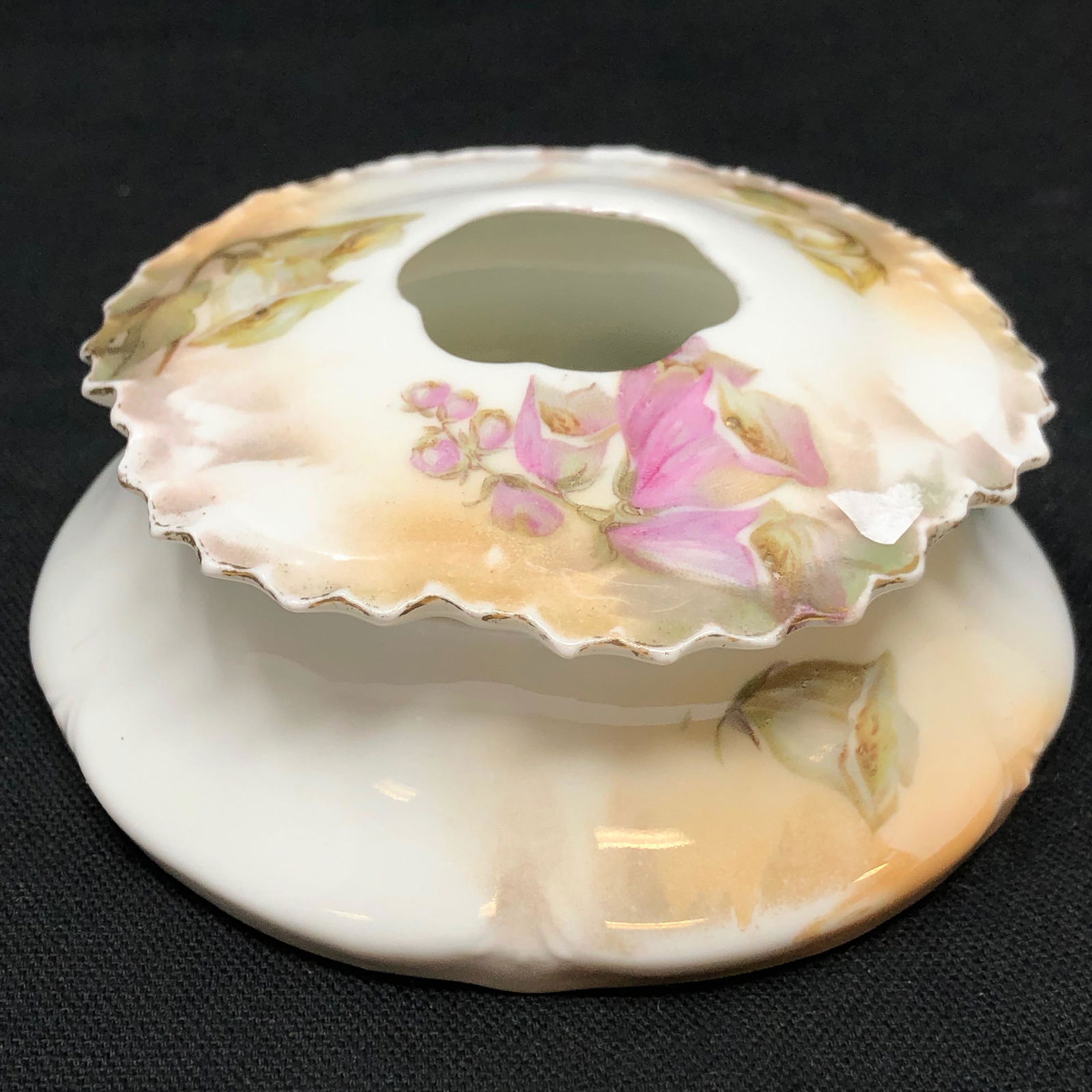 Antique RS PRUSSIA Victorian HAIR RECEIVER  lid and (1 of 6)