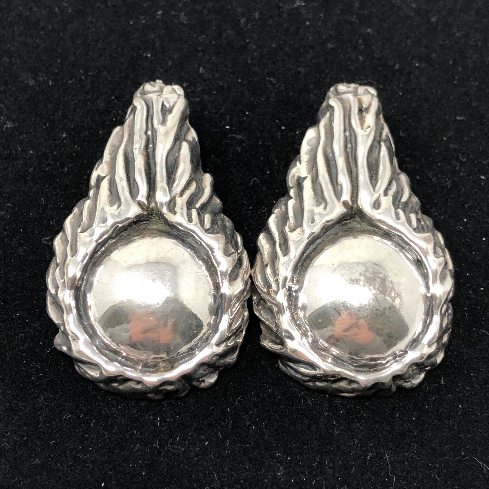 Large Israeli Elegant sterling silver earrings (1 of 3)