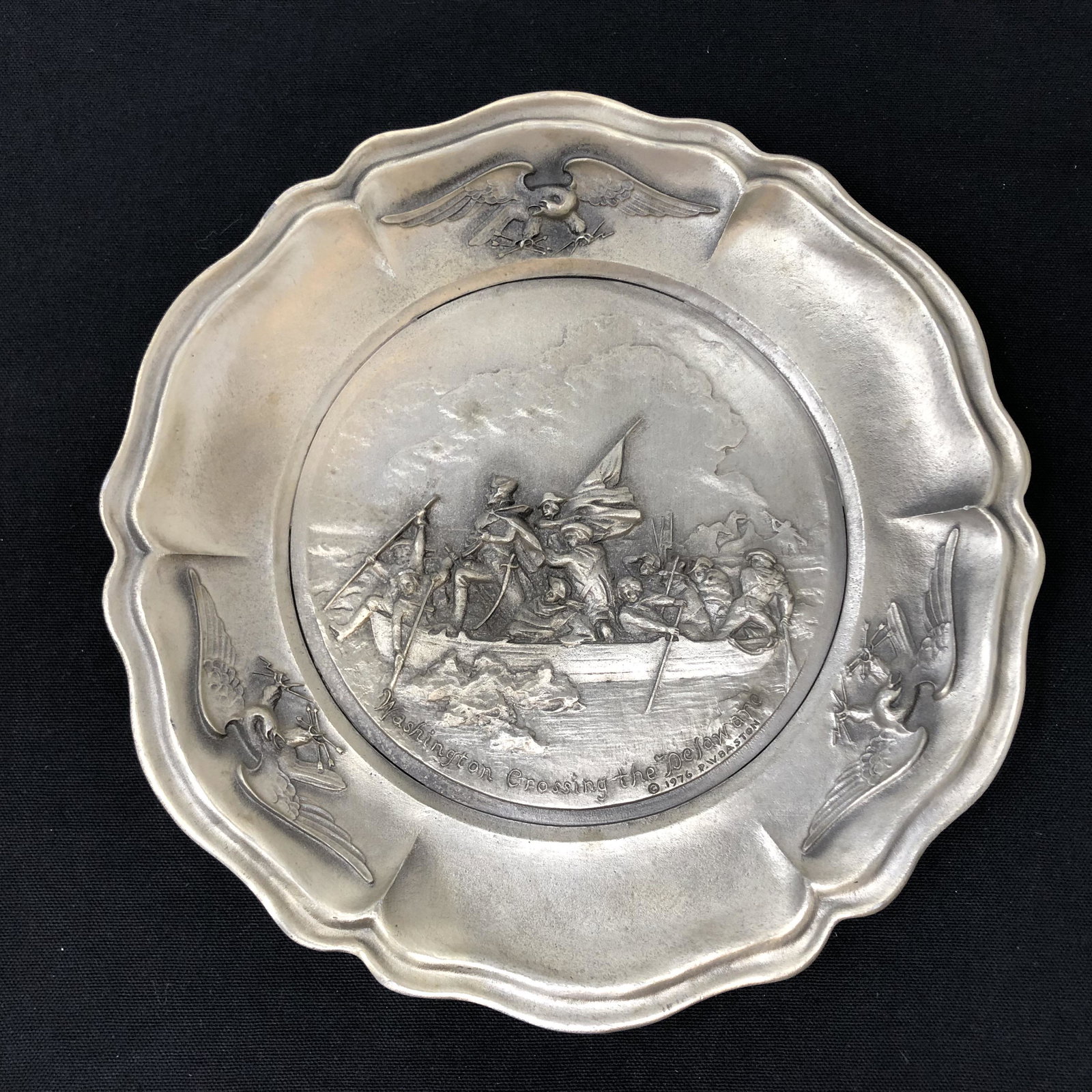 Vintage Pewter Paddlewheel Riverboat (1 of 3)